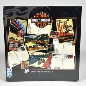 Harley-Davidson‎ Destinations 500 Piece Puzzle FX Schmid 81347 Vintage Postcards